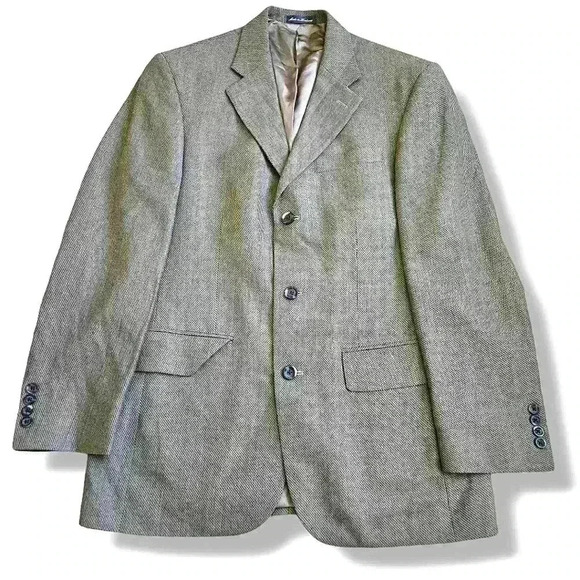 Oscar de la Renta Silk Wool Men's Suit Jacket size 38R #172 - Picture 3 of 8